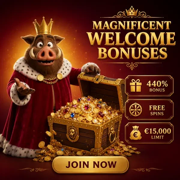 Königlicher Eberkönig enthüllt großartige Willkommensbonus-Schätze bei Kingia Casino