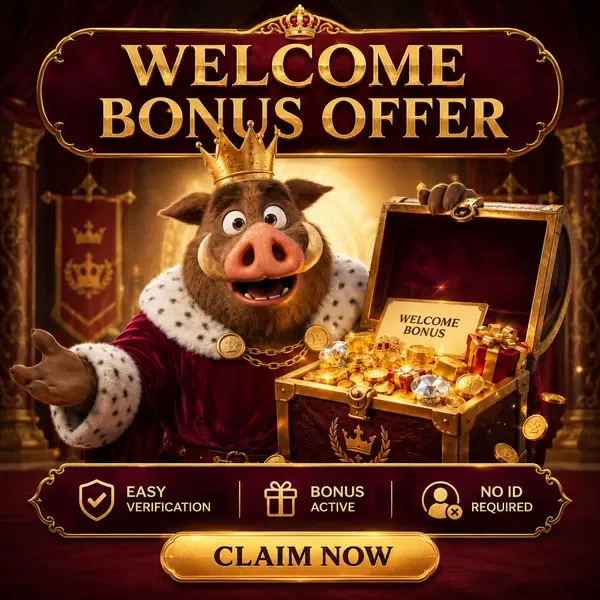 Wildschwein-König enthüllt Schatztruhe, während Spieler Identität bei Kingia Casino verifiziert