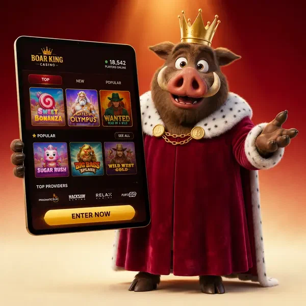 Eber-König präsentiert Dashboard, während Spieler sich in die Spiel-Lobby bei Dashboard und Spiel-Lobby-Zugang nach erstem Login einloggt