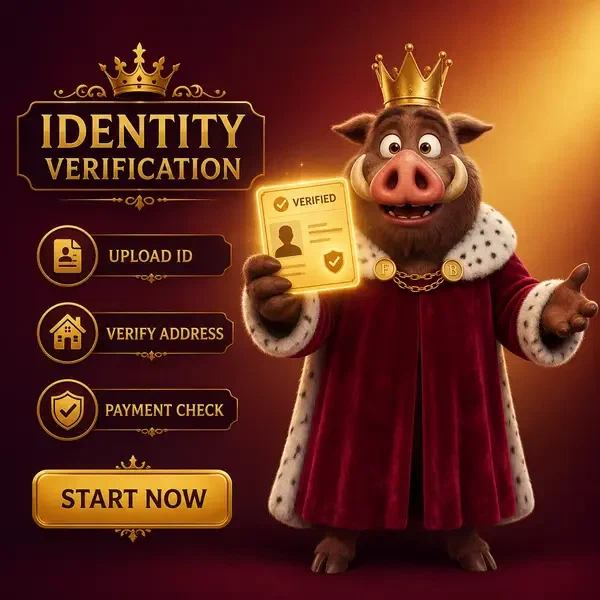 Spieler verifiziert Identitätsdokumente am Kingia KYC Sicherheitskontrollpunkt